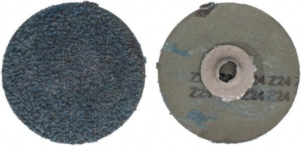 Tru-Maxx - 3" Disc Diam, 24 Grit, Zirconia Alumina Quick Change Disc - Type S Attaching System, Coated, Blue, Very Coarse Grade - USA Tool & Supply