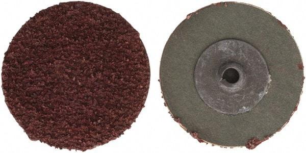 Tru-Maxx - 2" Disc Diam, 24 Grit, Aluminum Oxide Quick Change Disc - Type S Attaching System, Coated, Maroon, Very Coarse Grade - USA Tool & Supply