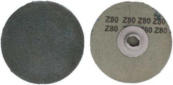 Tru-Maxx - 3" Disc Diam, 80 Grit, Zirconia Alumina Quick Change Disc - Type S Attaching System, Coated, Blue, Medium Fine Grade - USA Tool & Supply
