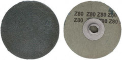 Tru-Maxx - 3" Disc Diam, 80 Grit, Zirconia Alumina Quick Change Disc - Type S Attaching System, Coated, Blue, Medium Fine Grade - USA Tool & Supply