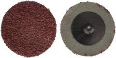 Tru-Maxx - 2" Disc Diam, 24 Grit, Aluminum Oxide Quick Change Disc - Type R Attaching System, Coated, Maroon, Very Coarse Grade - USA Tool & Supply