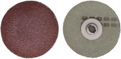 Tru-Maxx - 3" Disc Diam, 50 Grit, Aluminum Oxide Quick Change Disc - Type S Attaching System, Coated, Maroon, Coarse Grade - USA Tool & Supply