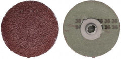 Tru-Maxx - 3" Disc Diam, 36 Grit, Aluminum Oxide Quick Change Disc - Type S Attaching System, Coated, Maroon, Coarse Grade - USA Tool & Supply