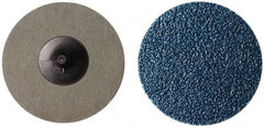 Tru-Maxx - 3" Disc Diam, 50 Grit, Zirconia Alumina Quick Change Disc - Type R Attaching System, Coated, Blue, Coarse Grade - USA Tool & Supply