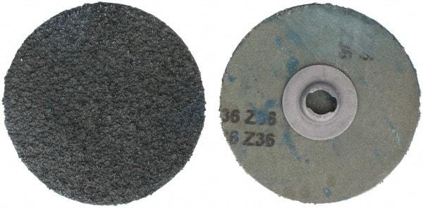Tru-Maxx - 3" Disc Diam, 36 Grit, Zirconia Alumina Quick Change Disc - Type S Attaching System, Coated, Blue, Coarse Grade - USA Tool & Supply