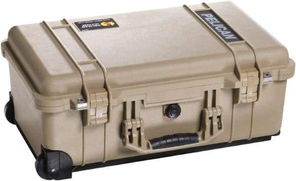 Pelican Products, Inc. - 13-13/16" Wide x 9" High, Clamshell Hard Case - Tan, Plastic - USA Tool & Supply