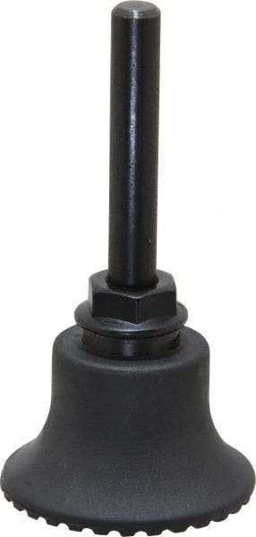 Made in USA - 1-1/2" Diam Quick-Change Type R Disc Backing Pad - 1/4" Shank Diam, Medium Density, 30,000 RPM - USA Tool & Supply