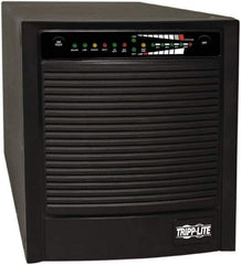 Tripp-Lite - 20 Amp, 3,000 VA, Tower Mount Online Backup Uninterruptible Power Supply - Backup 5 min with Full Load & 14.2 min with Half Load, 120 VAC Input & Output, 2,400 Watt Output, 1 Phases, 9 Outlets - USA Tool & Supply