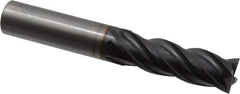OSG - 3/4", 2-1/4" LOC, 3/4" Shank Diam, 5" OAL, 4 Flute, Solid Carbide Square End Mill - Single End, TiAlN Finish, Spiral Flute, 35° Helix, Centercutting, Right Hand Cut, Right Hand Flute, Series VG441 - USA Tool & Supply
