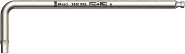 Wera - 3mm Hex, Long Arm, Hex Key - 123mm OAL, Metric System of Measurement - USA Tool & Supply