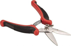 Wiss - 2-1/2" Length of Cut, Straight Pattern Multi-Purpose Snip - 8-1/2" OAL, Cushion Grip Handle - USA Tool & Supply