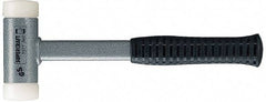 HALDER - 32 oz Head 1-3/4" Face Diam Nylon Dead Blow Hammer - 12" OAL, Steel Handle - USA Tool & Supply