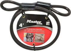 Master Lock - 4' Long Heavy Duty Cable - 3/8" Diam - USA Tool & Supply