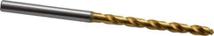 OSG - #29 130° Vanadium High Speed Steel Jobber Drill - TiN Finish, Right Hand Cut, Spiral Flute, Straight Shank, 71mm OAL, Standard Point - USA Tool & Supply