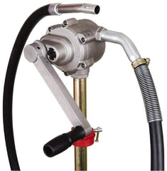 PRO-LUBE - Oil Lubrication 8 Strokes/Gal Flow Aluminum Rotary Hand Pump - For 15 to 55 Gal Container - USA Tool & Supply