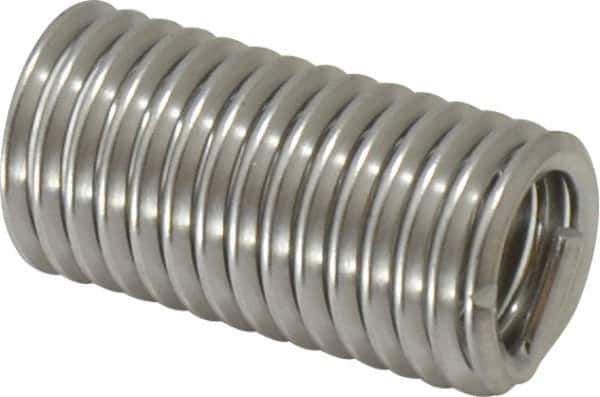 Recoil - 5/16-18 UNC, 0.938" OAL, Free Running Helical Insert - 14-5/8 Free Coils, Tanged, Stainless Steel, Bright Finish, 3D Insert Length - Exact Industrial Supply