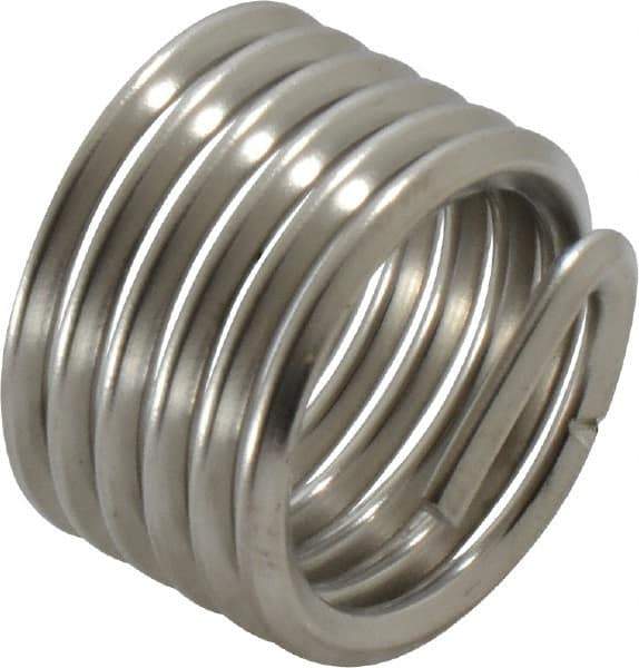 Recoil - 3/4-10 UNC, 3/4" OAL, Free Running Helical Insert - 5-7/8 Free Coils, Tanged, Stainless Steel, Bright Finish, 1D Insert Length - USA Tool & Supply