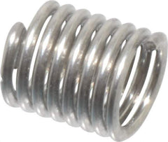 Recoil - #5-40 UNC, 1/4" OAL, Free Running Helical Insert - 7-3/4 Free Coils, Tanged, Stainless Steel, Bright Finish, 2D Insert Length - USA Tool & Supply