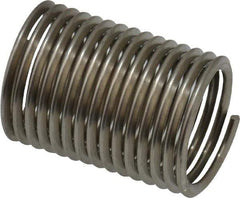 Recoil - 7/16-20 UNF, 7/8" OAL, Free Running Helical Insert - 14-5/8 Free Coils, Tanged, Stainless Steel, Bright Finish, 2D Insert Length - USA Tool & Supply