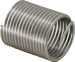 Recoil - 3/4-16 UNF, 1-1/8" OAL, Free Running Helical Insert - 15-1/8 Free Coils, Tanged, Stainless Steel, Bright Finish, 1-1/2D Insert Length - Exact Industrial Supply