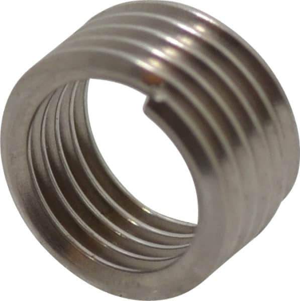 Recoil - M7x1.00 Metric Coarse, 7mm OAL, Free Running Helical Insert - 4-7/8 Free Coils, Tanged, Stainless Steel, Bright Finish, 1D Insert Length - USA Tool & Supply