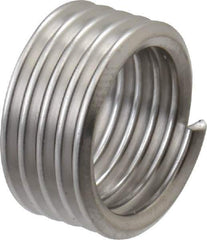 Recoil - M12x1.75 Metric Coarse, 12mm OAL, Free Running Helical Insert - 5 Free Coils, Tanged, Stainless Steel, Bright Finish, 1D Insert Length - Exact Industrial Supply