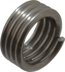 Recoil - M3.5x0.60 Metric Coarse, 3.5mm OAL, Free Running Helical Insert - 3-3/4 Free Coils, Tanged, Stainless Steel, Bright Finish, 1D Insert Length - Exact Industrial Supply