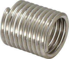 Recoil - 7/8-9 UNC, 1.312" OAL, Free Running Helical Insert - 10 Free Coils, Tanged, Stainless Steel, 1-1/2D Insert Length - USA Tool & Supply