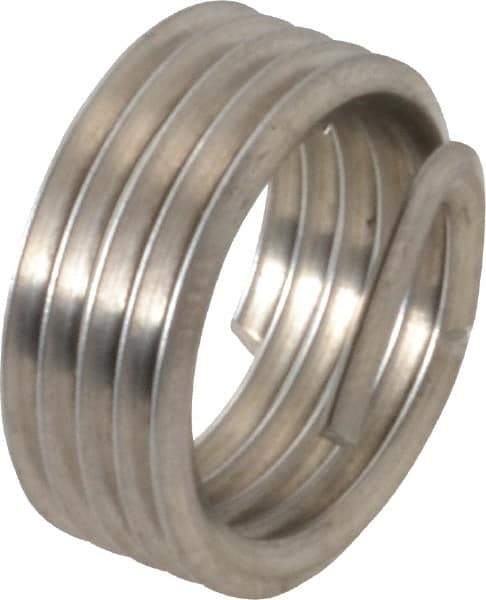 Recoil - 1/4-18 NPT, 0.394" OAL, Free Running Helical Insert - 5 Free Coils, Tanged, Stainless Steel, 1-1/2D Insert Length - USA Tool & Supply