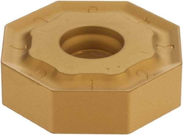 Iscar - ONHU080608 Grade IC4100 Carbide Milling Insert - TiCN/Al2O3/TiN Finish, 0.2362" Thick, 0.7953" Inscribed Circle, 0.8mm Corner Radius - USA Tool & Supply