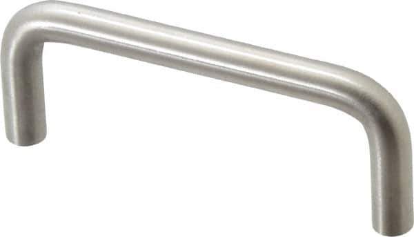 Sugatsune - 5/16" Handle Diam, Satin Finish Stainless Steel Drawer Pull - 1-11/32" Projection, 3" Center to Center, 316 Grade, 3-5/16" Wide - USA Tool & Supply