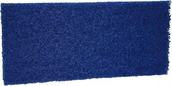 Remco - 10" Long x 4-1/2" Wide x 13/16" Thick Scouring Pad - Medium-Duty, Blue - USA Tool & Supply