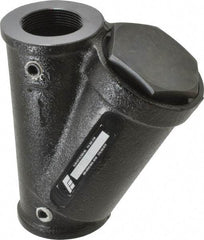 Flow Ezy Filters - 1-1/2 NPT Thread, 238 Micron, 6" Outside Diam, 7-1/2" Long, Stainless Steel Wire Cloth Media, Filter Assembly - Epoxy Coated Cast Iron - USA Tool & Supply