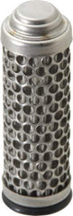 Flow Ezy Filters - 40 Micron, 1" Outside Diam, 3.4" Long, Stainless Steel Wire Cloth Media, Filter Element - 0.6" Inside Diam, Stainless Steel - USA Tool & Supply