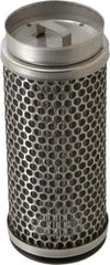 Flow Ezy Filters - 40 Micron, 2.1" Outside Diam, 5" Long, Stainless Steel Wire Cloth Media, Filter Element - 1.4" Inside Diam, Stainless Steel - USA Tool & Supply