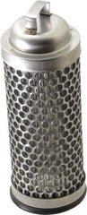 Flow Ezy Filters - 238 Micron, 1.6" Outside Diam, 4-1/2" Long, Stainless Steel Wire Cloth Media, Filter Element - 1.1" Inside Diam, Stainless Steel - USA Tool & Supply