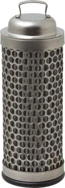 Flow Ezy Filters - 74 Micron, 1.6" Outside Diam, 4-1/2" Long, Stainless Steel Wire Cloth Media, Filter Element - 1.1" Inside Diam, Stainless Steel - USA Tool & Supply
