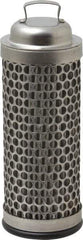 Flow Ezy Filters - 74 Micron, 1.6" Outside Diam, 4-1/2" Long, Stainless Steel Wire Cloth Media, Filter Element - 1.1" Inside Diam, Stainless Steel - USA Tool & Supply