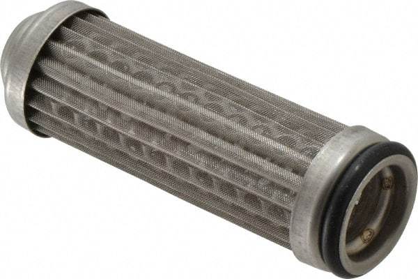 Flow Ezy Filters - 149 Micron, 1" Outside Diam, 3.4" Long, Stainless Steel Wire Cloth Media, Filter Element - 0.6" Inside Diam, Anodized Aluminum - USA Tool & Supply