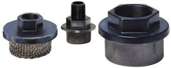 Flow Ezy Filters - 30 Mesh, 46 LPM, 12 GPM, 3" Diam, Male Pipe Mounted Suction Screen Strainer - 1 Port NPT, 2-1/2" Long - USA Tool & Supply