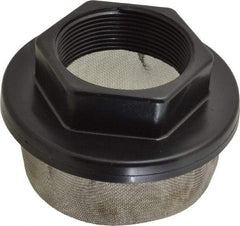 Flow Ezy Filters - 30 Mesh, 189 LPM, 50 GPM, 4.2" Diam, Female Pipe Mounted Suction Screen Strainer - 2 Port NPT, 2.6" Long - USA Tool & Supply