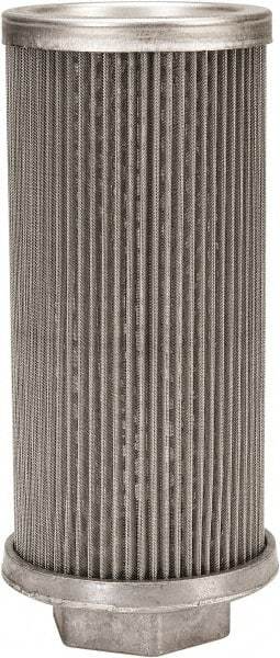 Flow Ezy Filters - 60 Mesh, 76 LPM, 20 GPM, 3.3" Diam, Female Suction Strainer without Bypass - 1-1/4 Port NPT, 7.4" Long - USA Tool & Supply