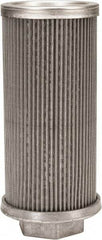 Flow Ezy Filters - 60 Mesh, 76 LPM, 20 GPM, 3.3" Diam, Female Suction Strainer without Bypass - 1-1/4 Port NPT, 7.4" Long - USA Tool & Supply