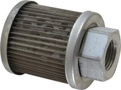 Flow Ezy Filters - 60 Mesh, 11 LPM, 3 GPM, 2.1" Diam, Female Suction Strainer without Bypass - 1/2 Port NPT, 2.7" Long - USA Tool & Supply