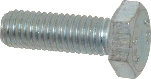 Value Collection - M10x1.50mm Metric Coarse, 30mm Length Under Head Hex Head Cap Screw - Fully Threaded, Grade 10.9 Steel, Zinc-Plated Finish, 17mm Hex - USA Tool & Supply