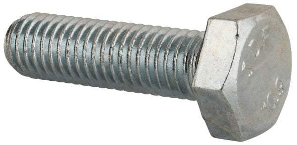 Value Collection - M10x1.50mm Metric Coarse, 35mm Length Under Head Hex Head Cap Screw - Fully Threaded, Grade 10.9 Steel, Zinc-Plated Finish, 17mm Hex - USA Tool & Supply