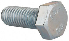 Value Collection - M12x1.75mm Metric Coarse, 30mm Length Under Head Hex Head Cap Screw - Fully Threaded, Grade 10.9 Steel, Zinc-Plated Finish, 19mm Hex - USA Tool & Supply