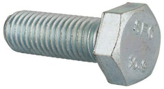 Value Collection - M12x1.75mm Metric Coarse, 35mm Length Under Head Hex Head Cap Screw - Fully Threaded, Grade 10.9 Steel, Zinc-Plated Finish, 19mm Hex - USA Tool & Supply