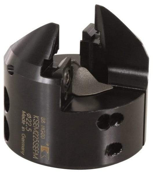 Kennametal - Series KSEM, 29.5mm ID, 60mm Overall Diam, 61mm OAL Drilling Chamfer Ring - 3.42807R001 Insert, 45° Chamfer, 2 Inserts - USA Tool & Supply
