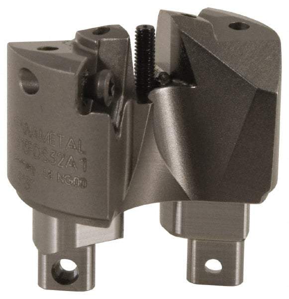 Kennametal - Series KSEM Plus, Head Connection FDS45, 49mm Max Diam Pilot Insert Drill Head - 22mm Pilot Drill Diam, 2 Nonpilot Inserts, 25mm Head Length - USA Tool & Supply